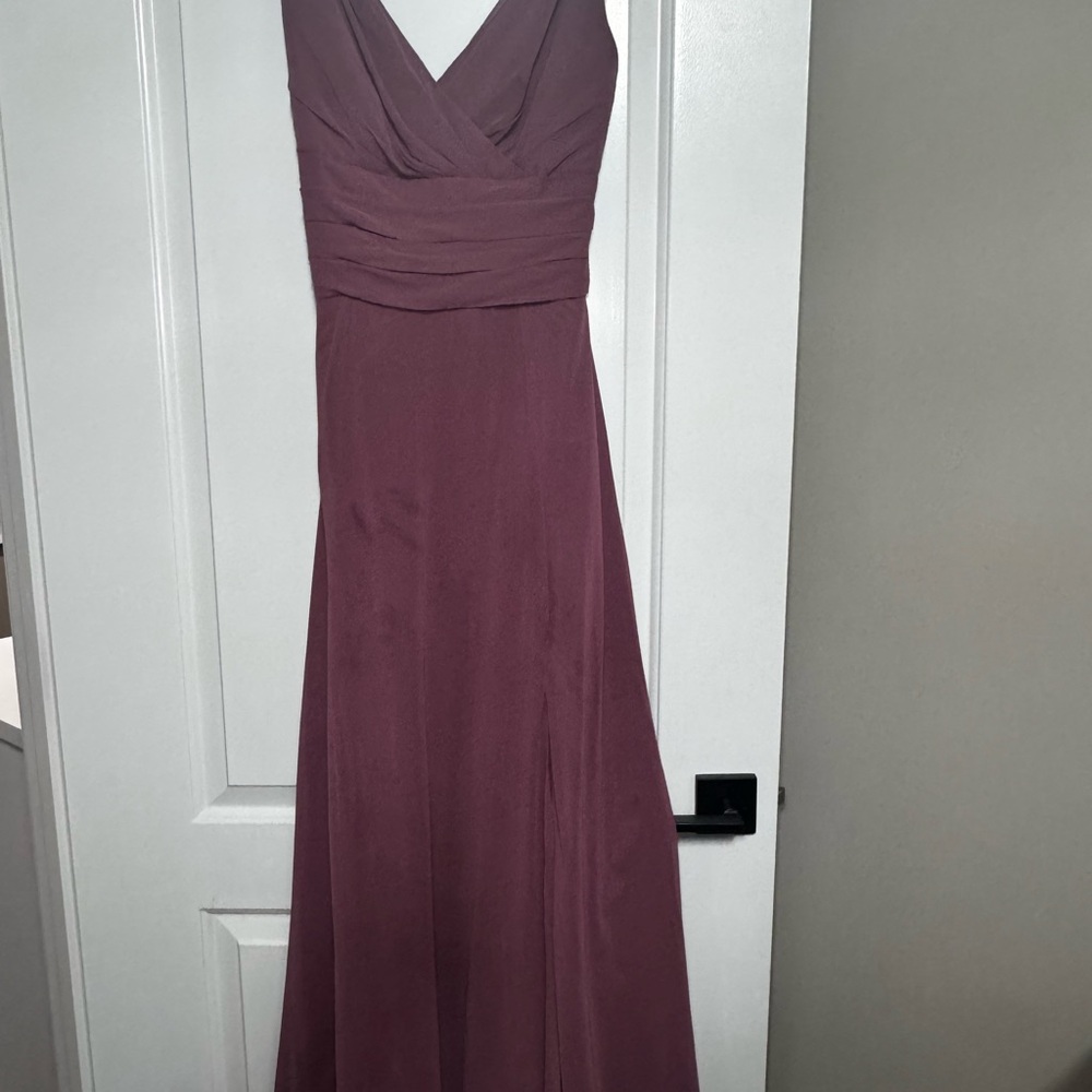 David’s bridal bridesmaid’s dress color Chianti size 10